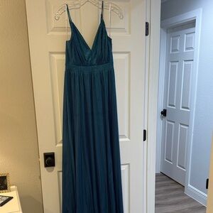 Lulu's blue Gown with V-Neck